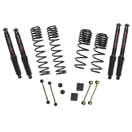 Superjock 2 - 2.5 in. Non-Rubicon Model Coil Spring Lift Kit with Black MAX Shocks SU361176